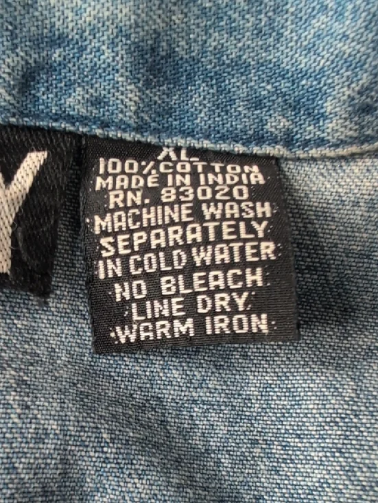 Painted Floral Blue Denim Jacket by Ptny - Picture 7 of 10